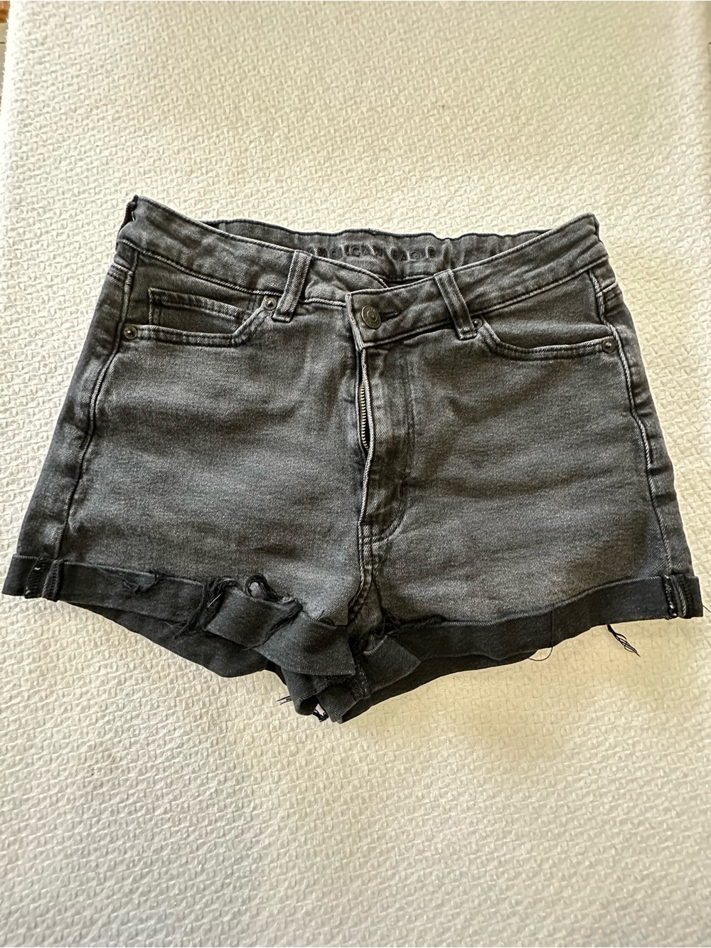 American Eagle Outfitters Black Washed Denim Cutoff Shorts